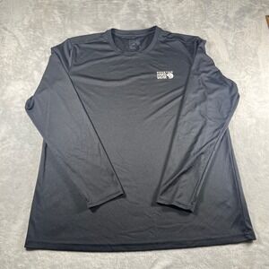 Mountain Hardwear Mens Large Long Sleeve Shirt Athletic Logo Black